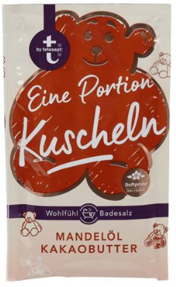 Badzout Eine Portion Kuscheln - Tetesept | 1x 50g - Amandelolie & Kakaoboter | Winter Badzout - Limited Edition 2025