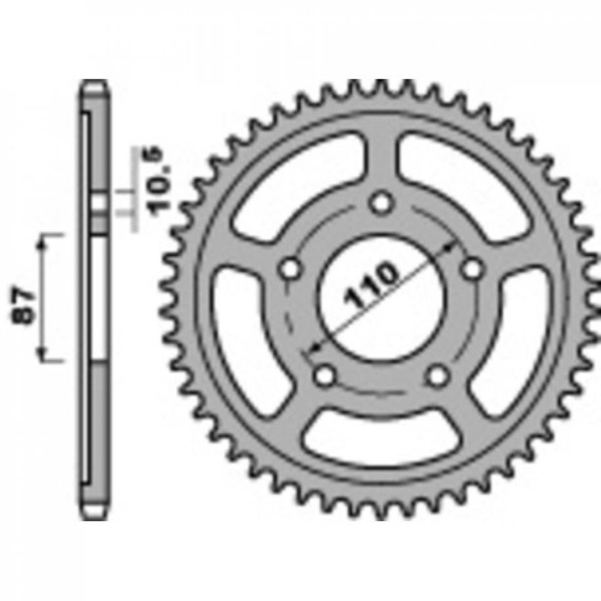 Couronne de transmission PBR pour moto Suzuki 600 RF R 824 47 C45 47dts Neuf