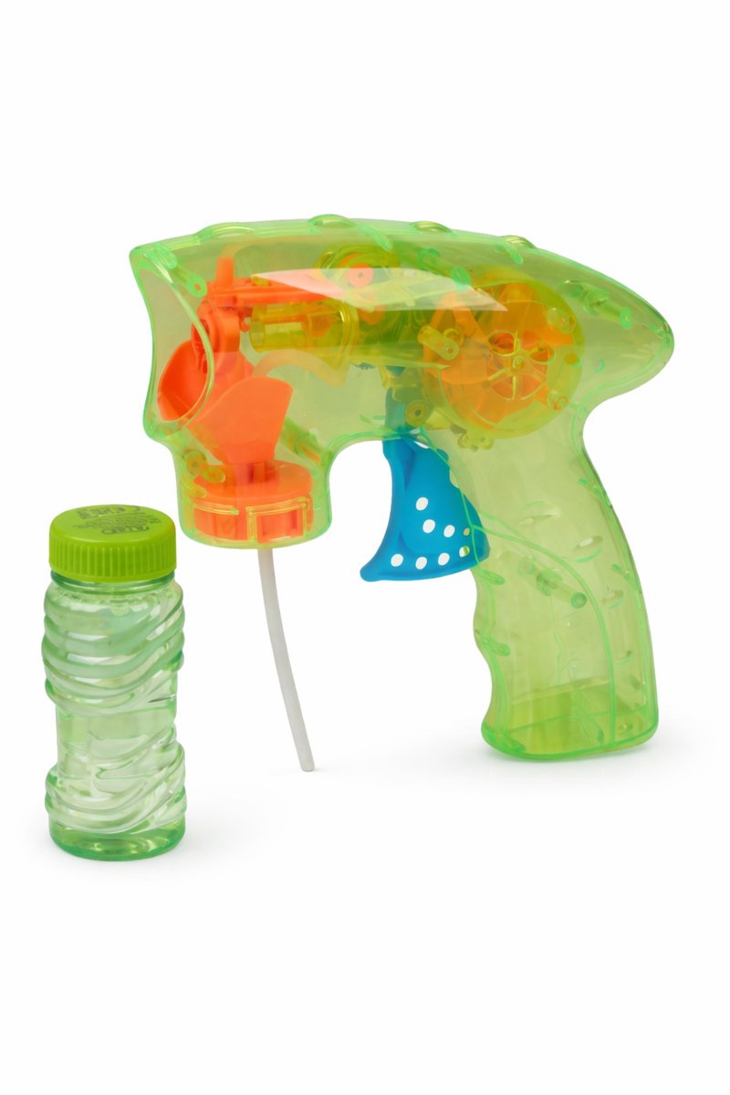 Eddy Toys Bellenblaaspistool met Licht – Inclusief 60 ml Bellenblaasvloeistof – Bubble Gun voor Kinderen – Buitenspeelgoed voor Feestjes & Zomerpret