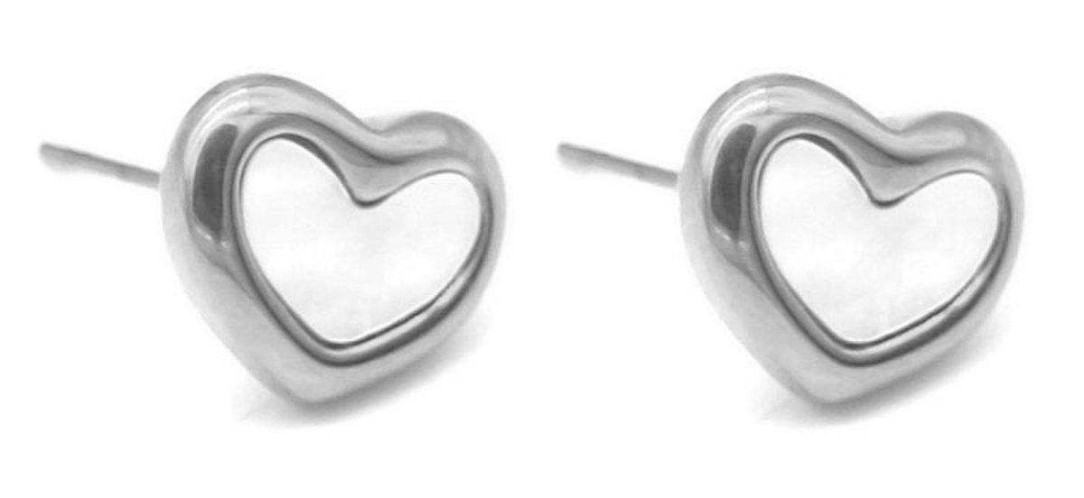 Hartjes oorbellen - MOP Parelmoer - Verkleuren niet, huidvriendeijk - Oorstekers - Stainless steel - Damesdingetjes