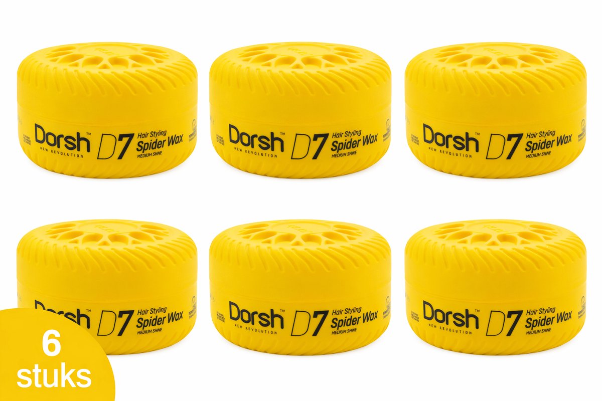 Dorsh Haar Wax D7 Spider Wax Medium Shine - 6 Verpakking - 150ml