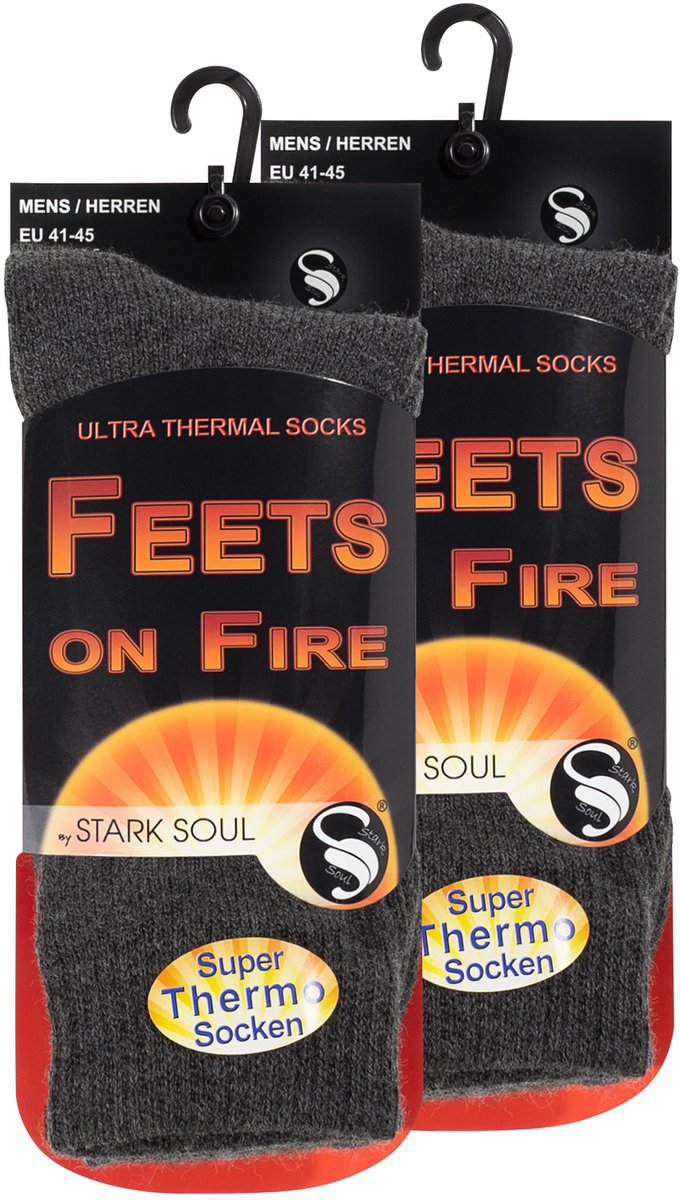 Stark Soul - thermosokken - 2 paar - super thermosokken - Grijs - Stark Soul - Maat 41/45