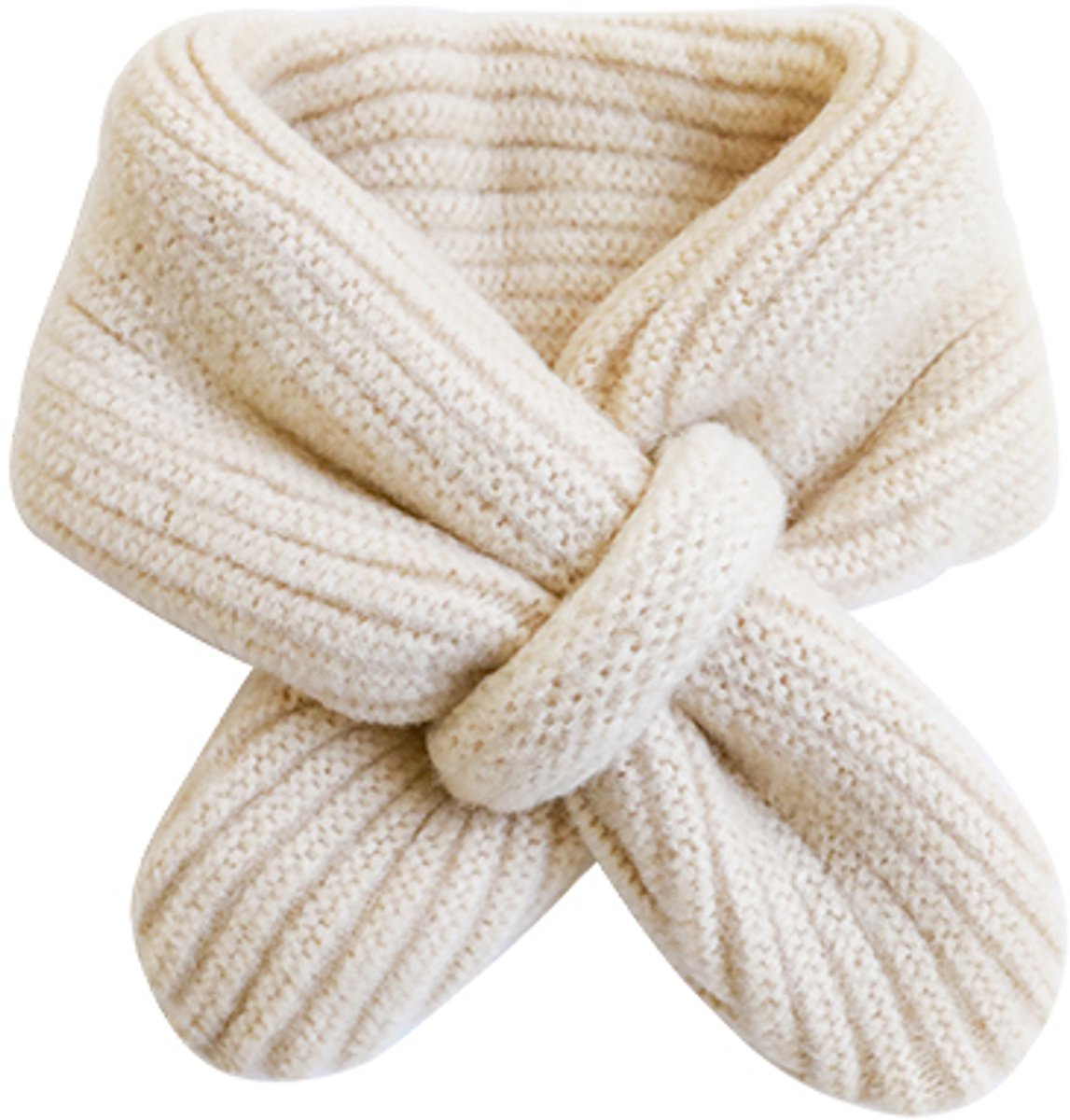 Ychee - Kinder Sjaal - Nekwarmer - Winter - Zacht & Warm - Peuters - 1-5jaar - Wit/Creme