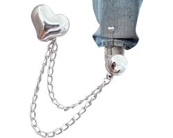 Broekklem - broekclip - broek clip - broek klem - Kleding Clip - 1 stuks - broekspijp clip - broekspijp verkorter - Bevestigingsclip voor broekspijp - Magnetisch - wasknijpers - Antislip Vaste Gesp - Zilver