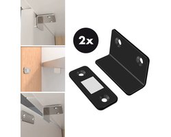 Actie4you® - Magneetsnapper - 2 Sets - Magnetische Deurdranger - Deur magneet - Kast magneet - Deurvanger – Zwart