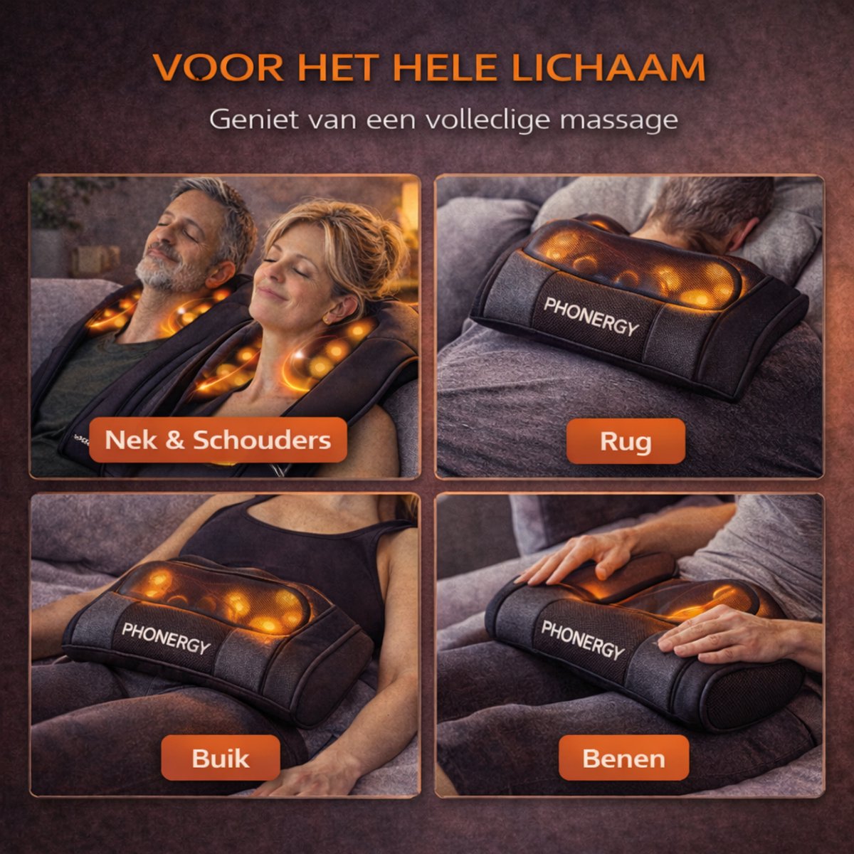 Phonergy Treatflow - Massagekussen - Draadloos - Elektrisch - afbeelding 3