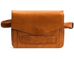 MUUD - Cheri - Luxe handgemaakte lederen handtas - Whisky