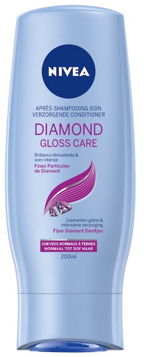 Nivea Cremespoeling Diamond Gloss 200 ml – Conditioner voor gekleurd haar en highlights