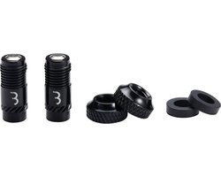 BBB Cycling CoreCap - Universele Ventiel Upgrade Set - 300% Meer Luchtstroom - Geschikt voor Alle Pompen - Presta naar Schrader Formaat - 2 stuks - Zwart - BTI-165