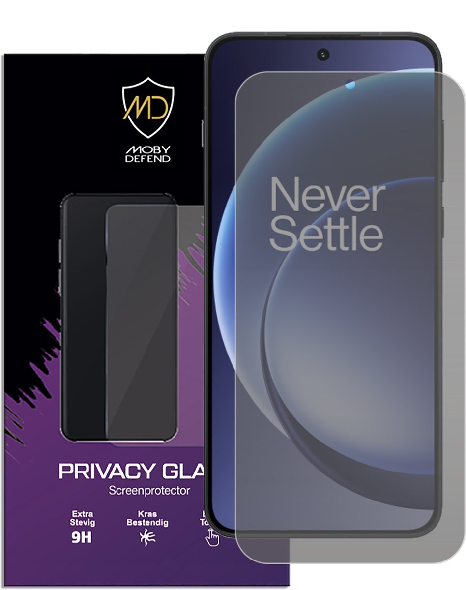 MobyDefend Screenprotector - Geschikt voor OnePlus 15R - Matte Privacy Glass Screensaver