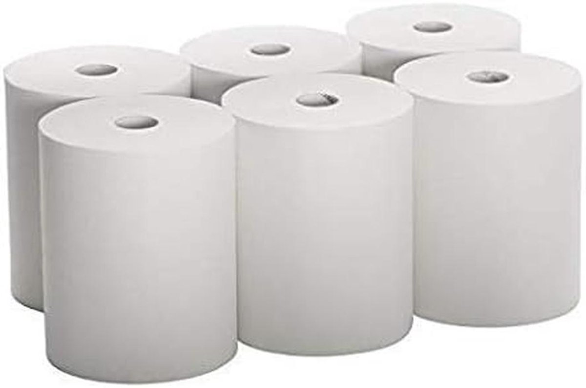 Hoge Capaciteit Papieren Handdoekrollen (6 Rollen) - Compatibel met Automatische Dispenser