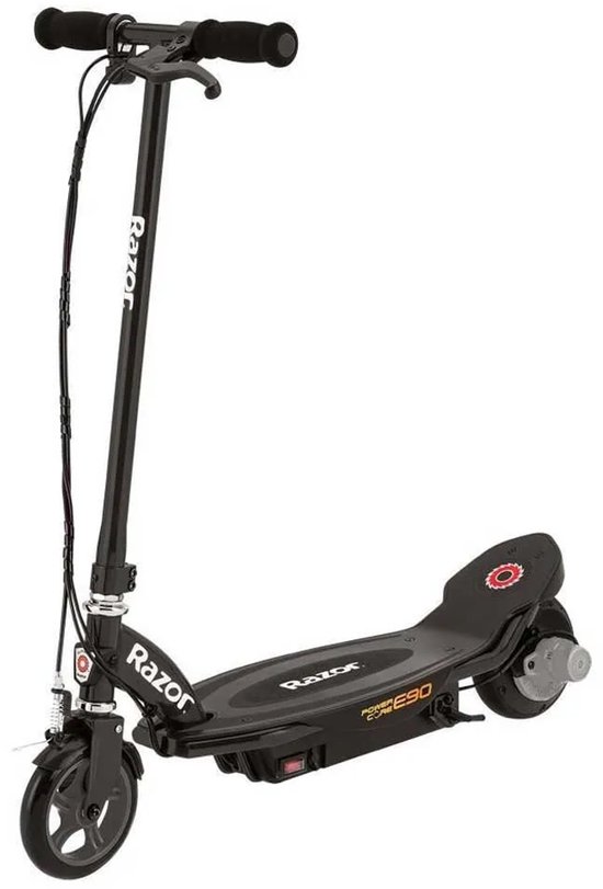 Elektrische step Razor E90 Power Core zwart, 16 km/u, 80 min rijtijd, lekvrije banden, lichtgewicht 9,9 kg