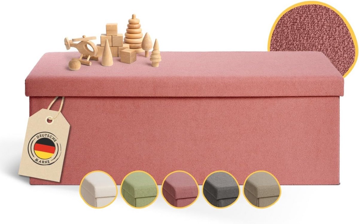 Zitbank met Opbergruimte - Opbergkruk Kinderen 110x38 cm - Comfortabele Bank Poef