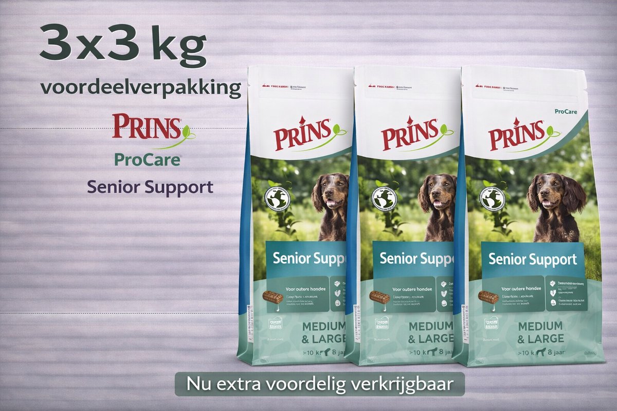 Prins ProCare Senior Support - 3x 3kg Voordeelverpakking