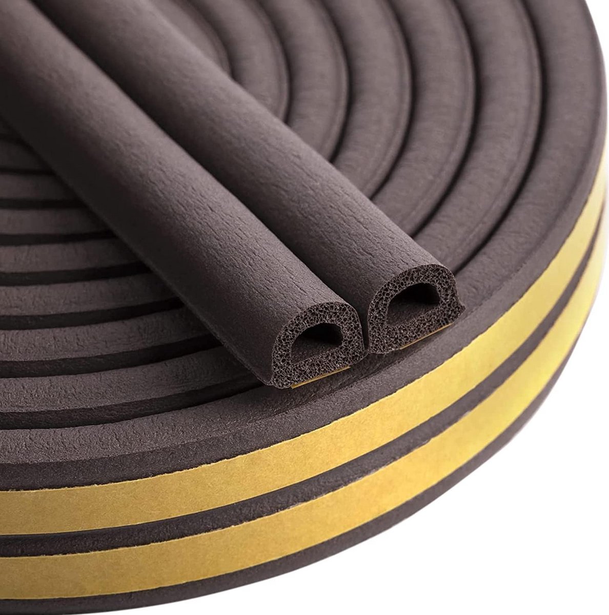 Zelfklevende Tochtstrip voor Deur en Raamafdichting - Weerbestendig Schuimrubber (6M)