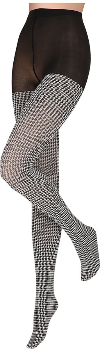 Panty met Pied-de-Coq motief 40den S/M