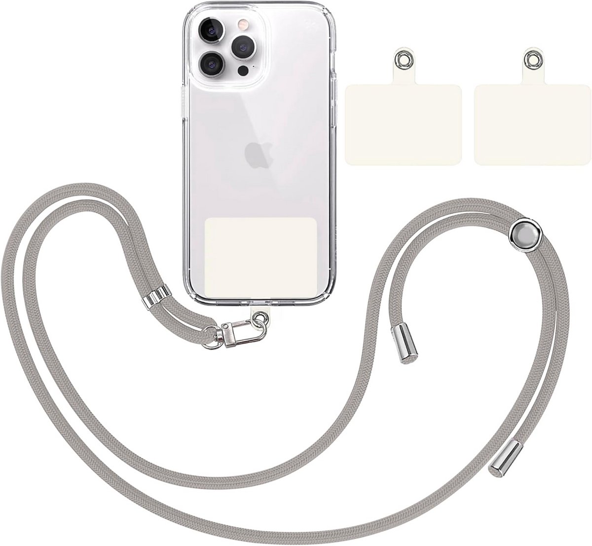 Universele Telefoonkoord met Verstelbare Nekband en Ophangpatch voor Smartphones