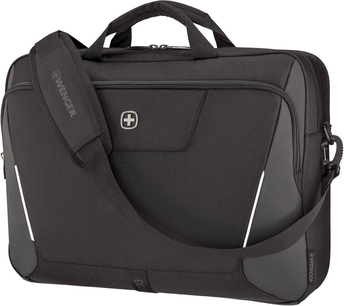 17 inch Laptoptas voor 15.6 inch Notebook met Extra Tablet Vak - Zwart
