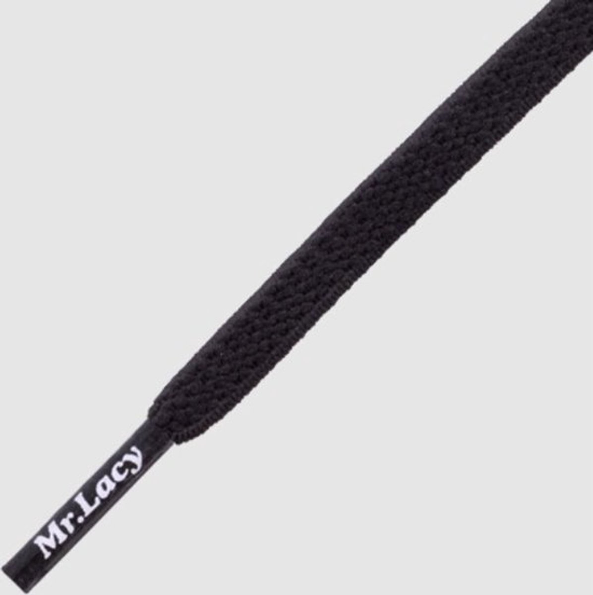 Mr. Lacy - Schoenveter - Flexies - Plat - Zwart - Elastische veters - Lengte 110 cm