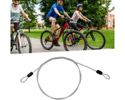 Stevige Dubbele Lus Staalkabel - Roestvrij Staal Fiets-, Scooter- en Slotkabel