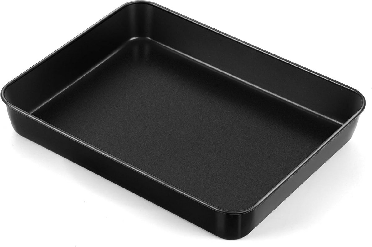 Diepe Antiaanbak Ovenschaal van RVS voor Brownies en Lasagne (26,5x20,6 cm)