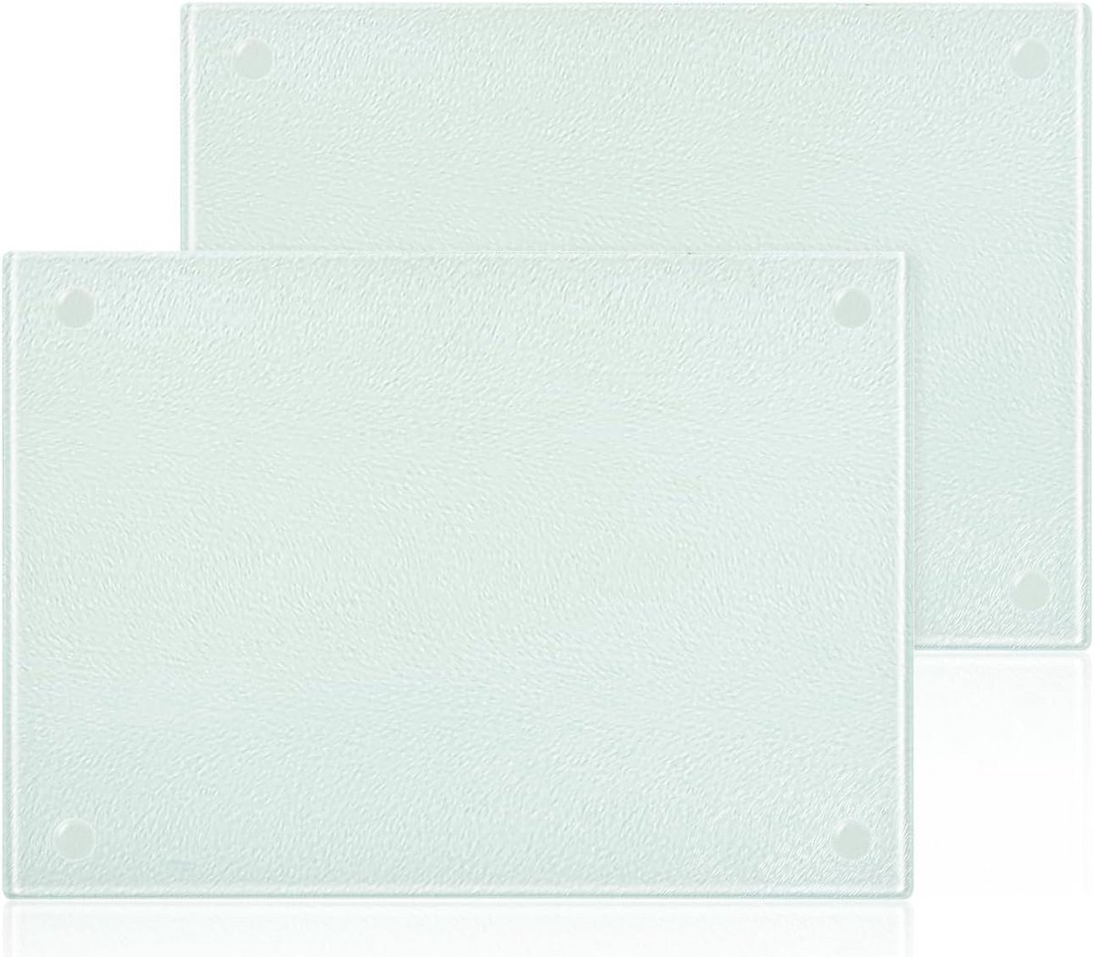 Set van 2 Glazen Snijplanken (28x20 cm) - Gehard Glas, Hittebestendig & Antislip