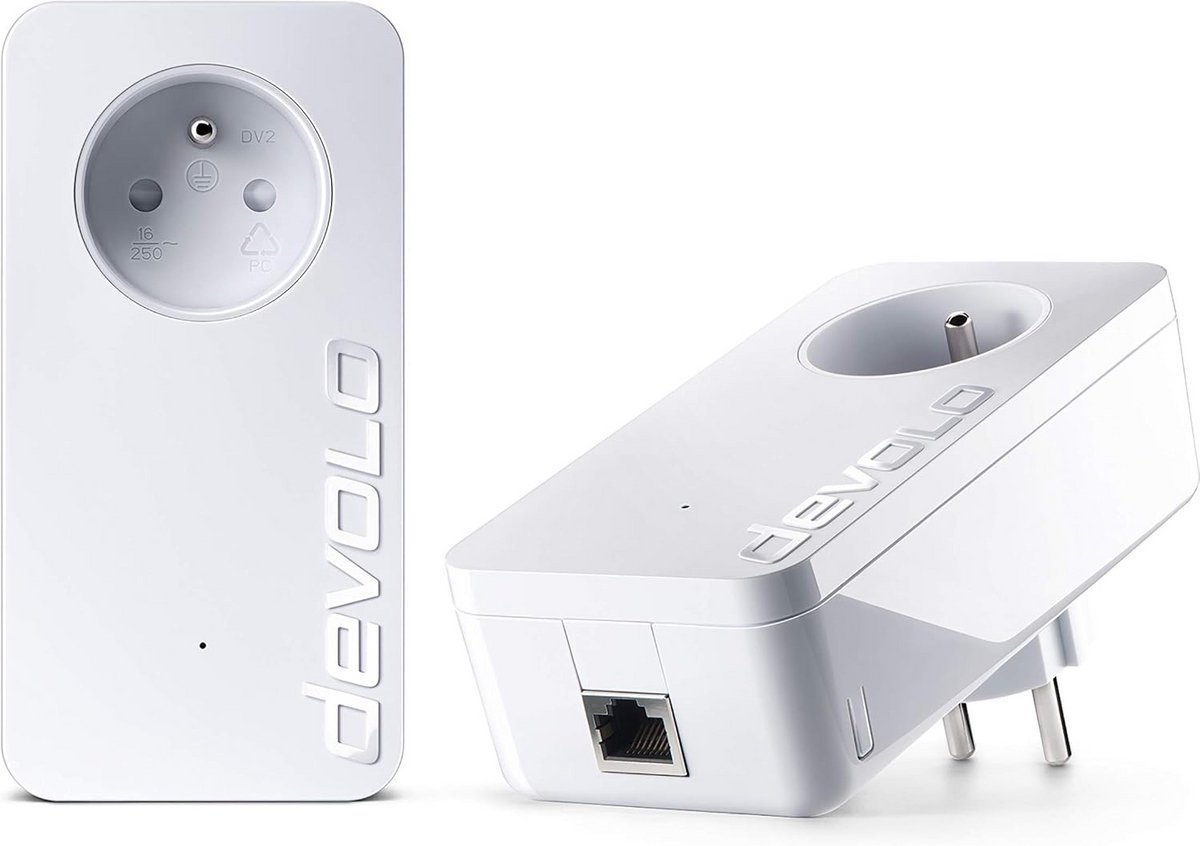 Powerline Adapter Set Snel Internet 1200 Mbit/s via Stopcontact 2 Stuks