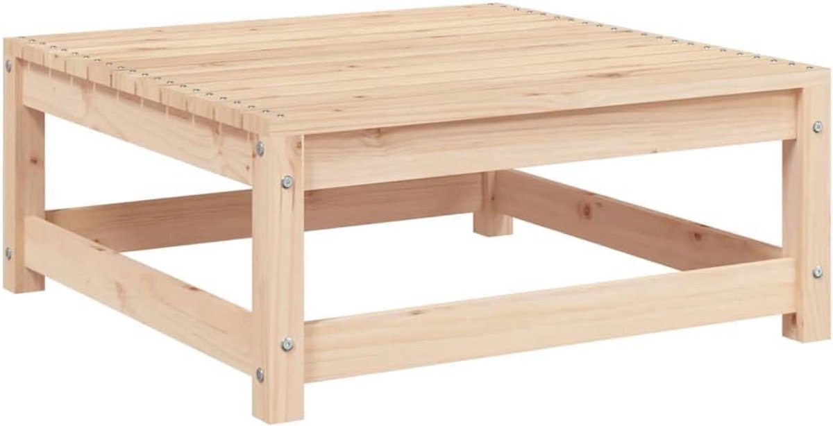 Tuinkruk Hocker Massief Grenenhout 70x70x30 cm
