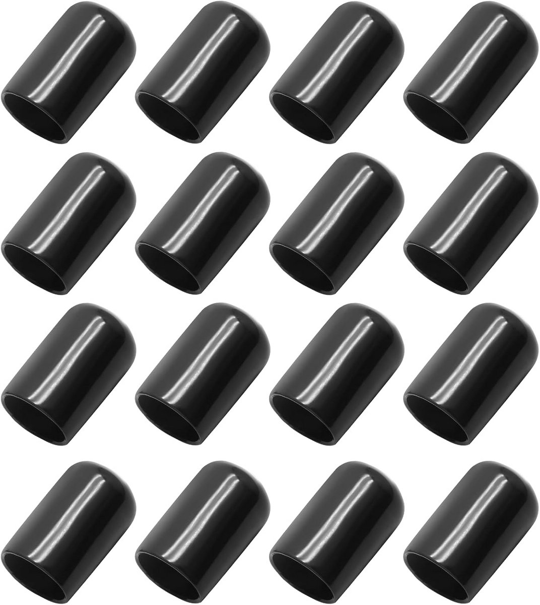 12x Ronde Rubberen Eindkappen voor Buis 14mm - Flexibele Tafel- en Stoelpoten Beschermers