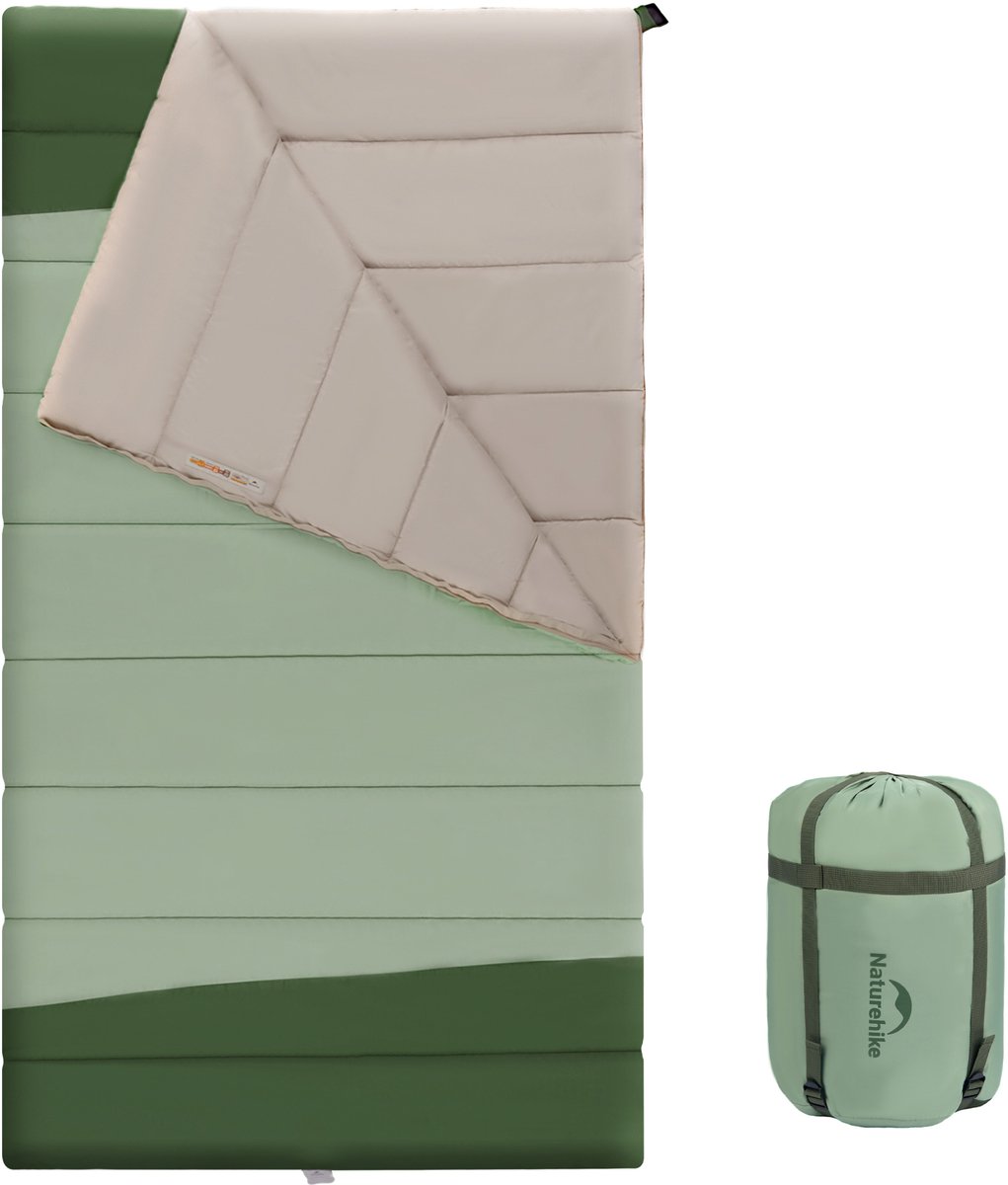 Naturehike Tweepersoons Slaapzak – 3-Seizoenen – 2 tot 7 °C – 200 × 115 cm