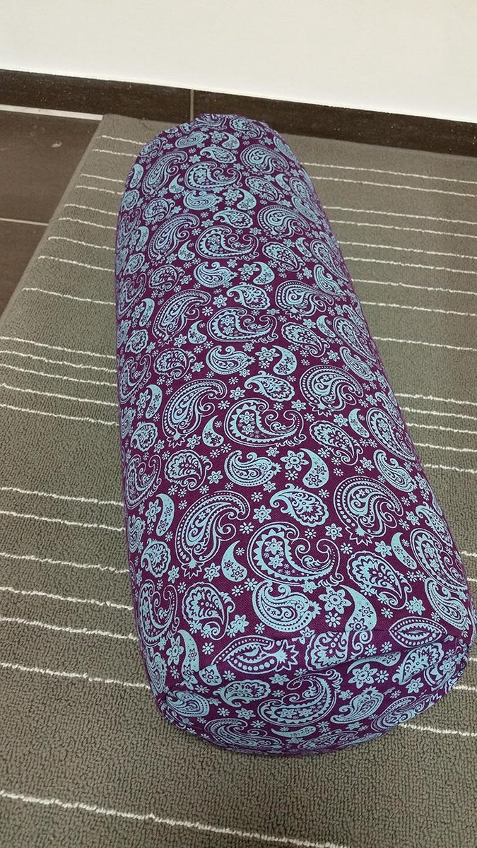 Groot Yoga Bolster Kussen 65x22 cm voor Yin Yoga, Meditatie en Pilates - Boekweitvulling — afbeelding 4