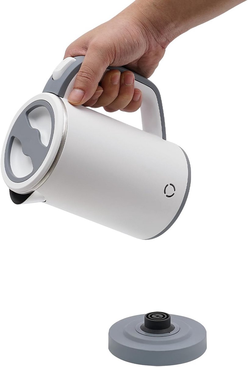 Compacte Mini Waterkoker 0 8L RVS Snelkoker voor Reizen en Kantoor