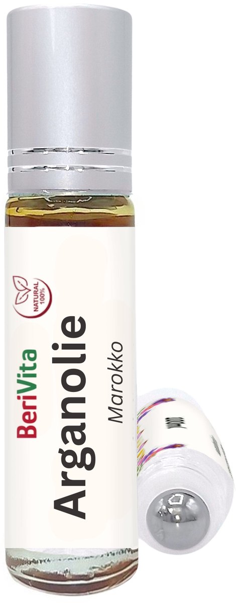 Arganolie 10ml Rollerfles - Pure, Marokkaanse Argan Olie voor Gezicht, Huid en Lippen - Koudgeperst