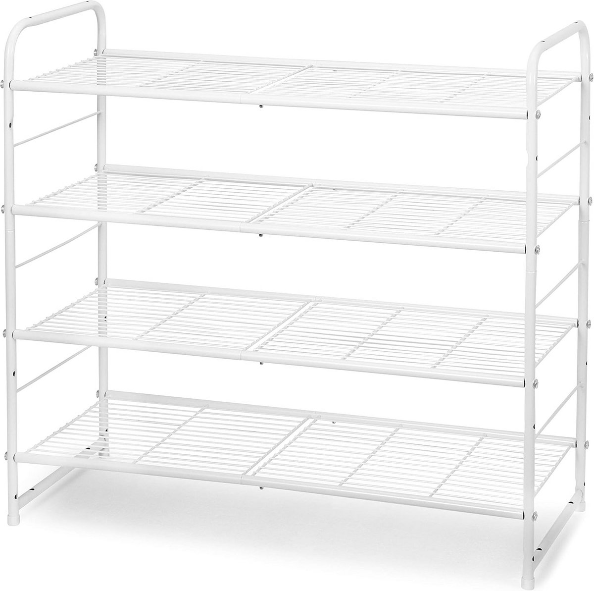 Stapelbaar Schoenenrek - 4-laags Uitbreidbare Schoenorganizer voor Hal of Kast
