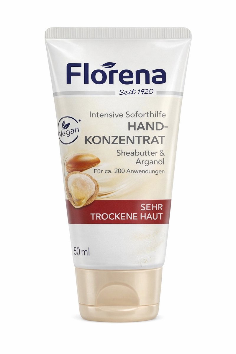Florena Hand-Konzentrat Sheabutter & Arganöl – Intensieve Handcrème – 50 ml
