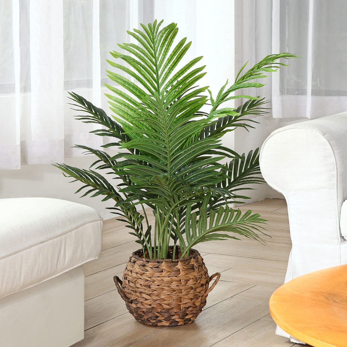 Unyqoos Tropische Kunstpalm van 90 cm in Pot voor Diverse Decoraties, groente, 90cm, 2 stuks
