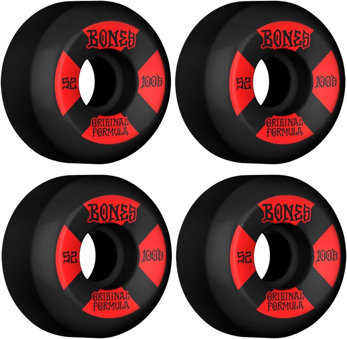 Skateboard Wielen Set van 4 52mm 100s Duurzaam Wiel Geschikt voor Skateboarden Rood