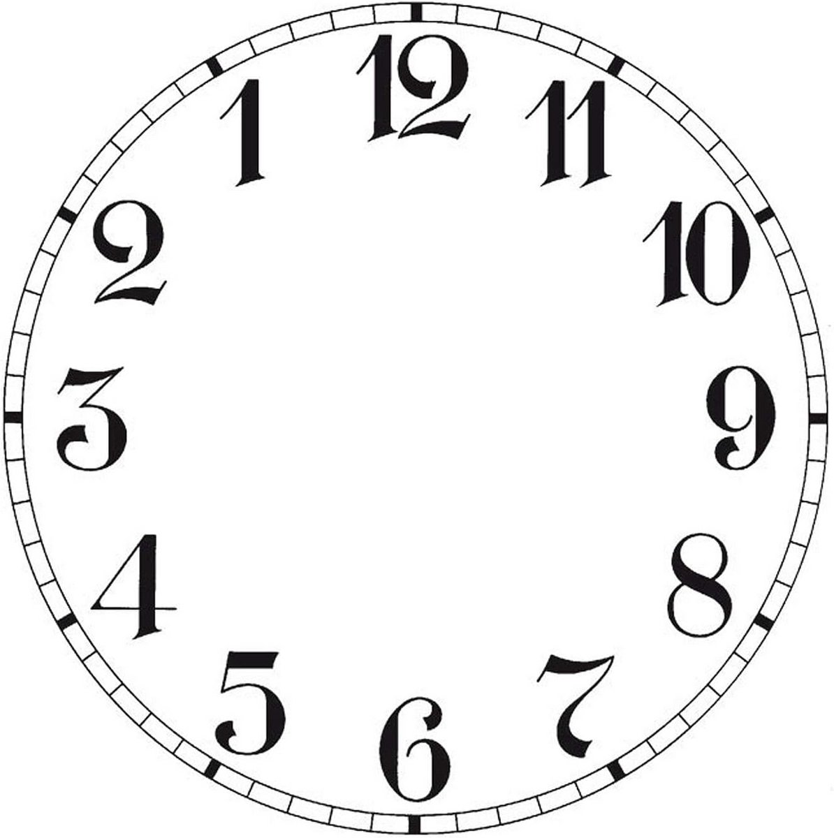 Witte Wijzerplaat met Arabische Cifers voor Wandklokken - 185mm Aluminium