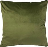 Sierkussenhoes Velours GIOVANNI - Groen - 45 x 45 cm - Polyester