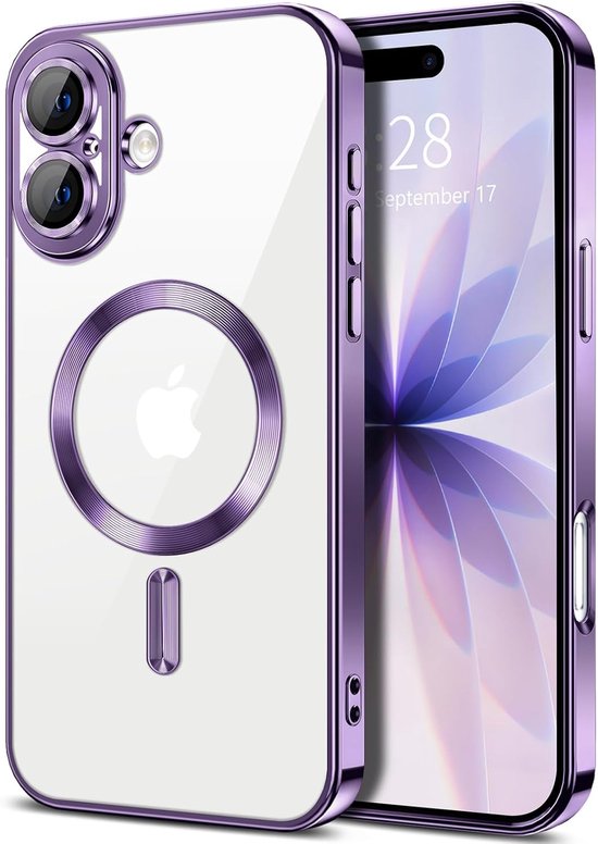 Étui Convient pour iPhone 17 Étui - Convient pour MagSafe - Arara silicone Backcover - Violet
