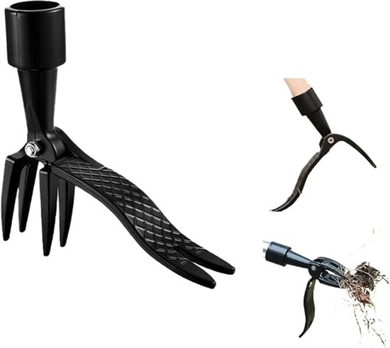 Onkruidtrekker - Onkruid Verwijderen - Staande onkruidtrekker met 4 klauwen - Enkele kop - Onkruidmes - Onkruidsteker - Staand Gazon Tuingereedschap - Geschenken van de tuinier - Zwart van Merkloos	 — afbeelding 2