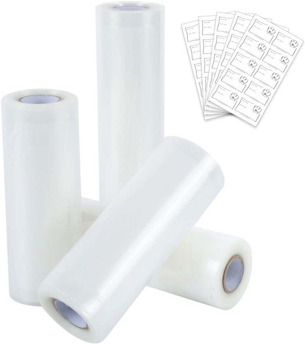 Vacumeerrollen Set - 4 Rollen (2x 15cm & 2x 20cm) - Herbruikbaar & Geschikt voor Sous Vide