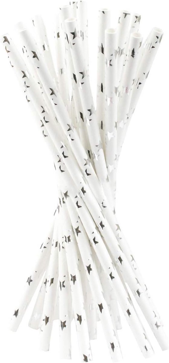 Set van 50 Biodegradable Papieren Rietjes - Duurzaam & Feestelijk