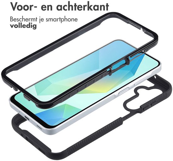 imoshion Case Convient pour Samsung Galaxy A16 (5G) - imoshion 360° Full Protective Case - Zwart / Transparent