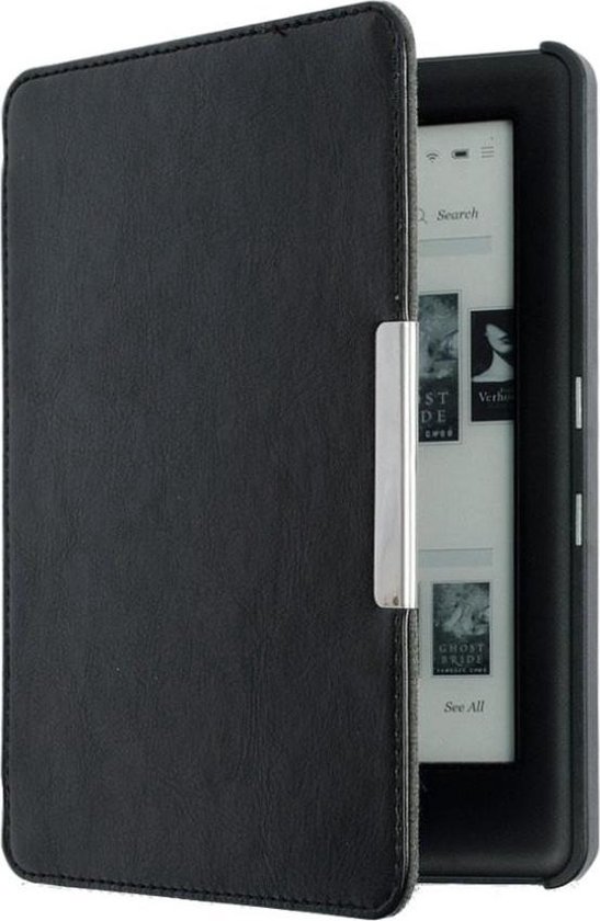 Beschermhoes - Lederen Beschermhoes geschikt voor Kobo Glo / Glo HD / Touch 2.0 - Sleepcover flip hoes geschikt voor Kobo Glo HD - Magnetische Sluiting Slaap/Wakker Cover - Blauw van Merkloos — afbeelding 3