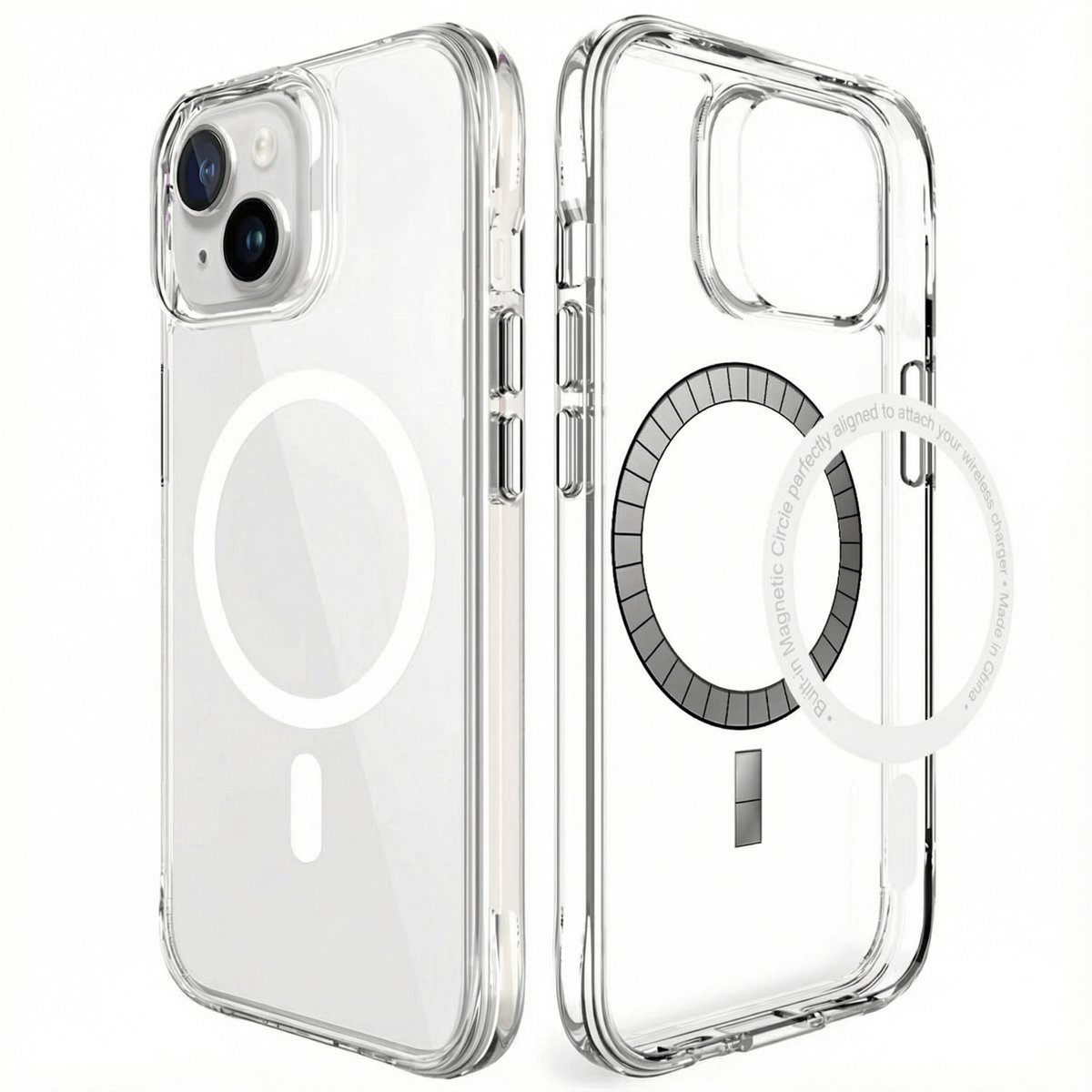 imoshion Hoesje - Geschikt voor iPhone 15 Plus - geschikt voor MagSafe case - Transparant