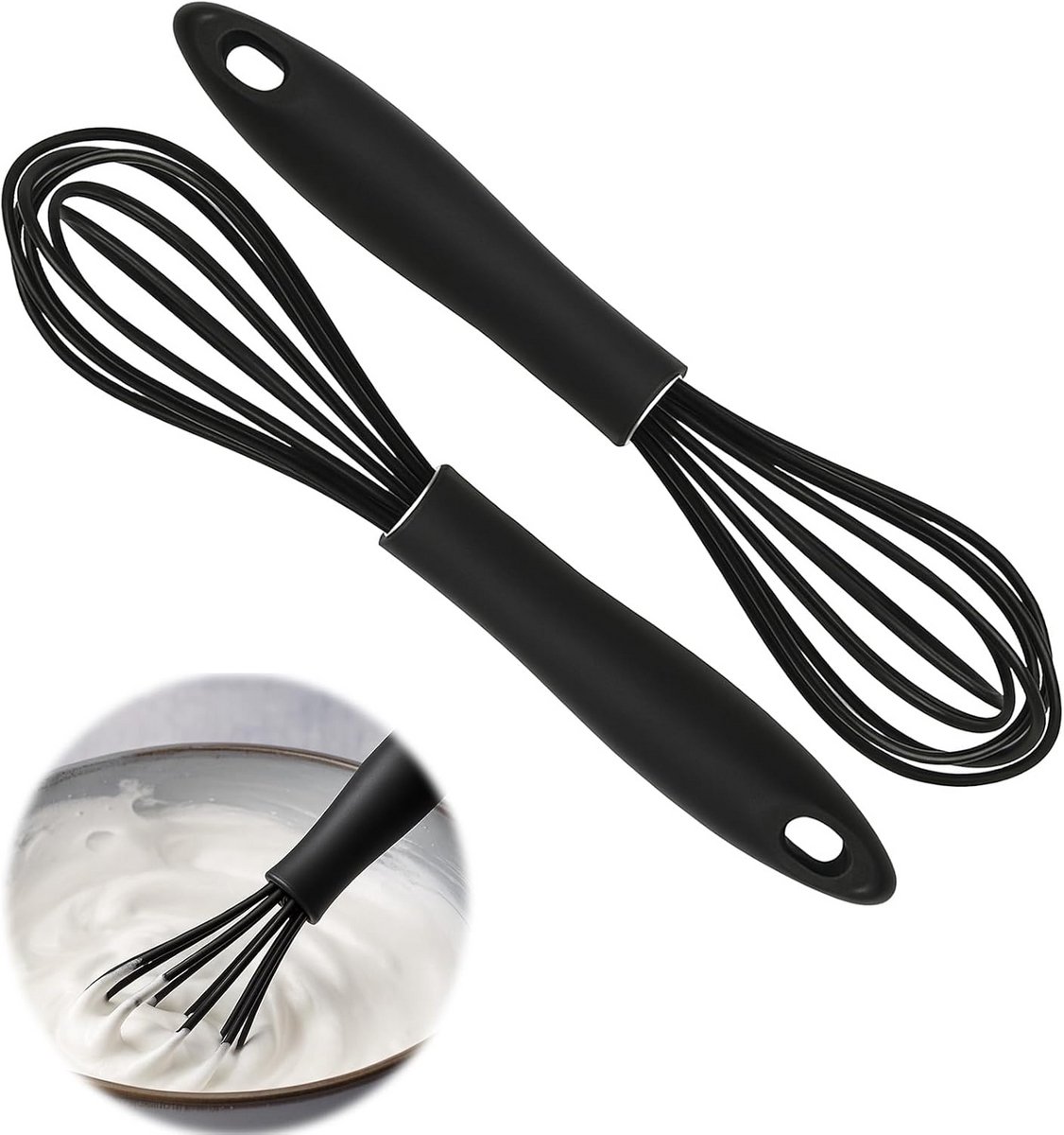 Set van 2 roestvrijstalen garde, 23 cm, voor beslag en sauzen