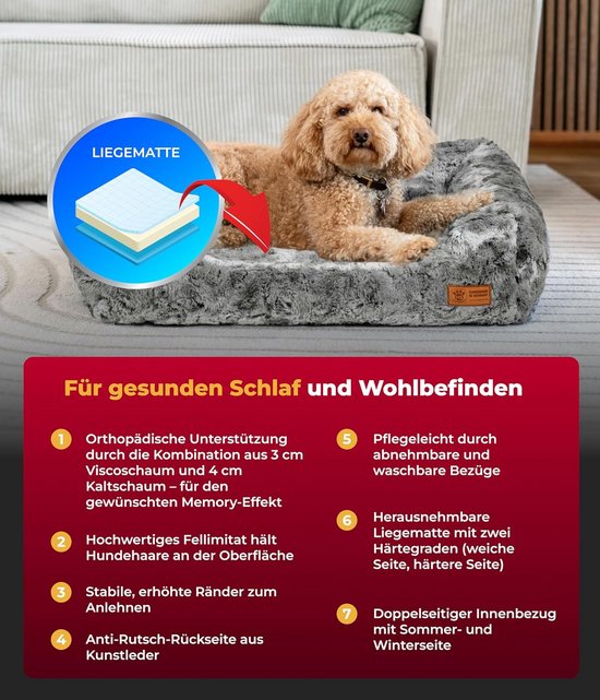 Luxe knuffelbed 70x90 cm - Molton - Omslagrand - Orthopedisch - Wasbaar van LUXE. — afbeelding 5