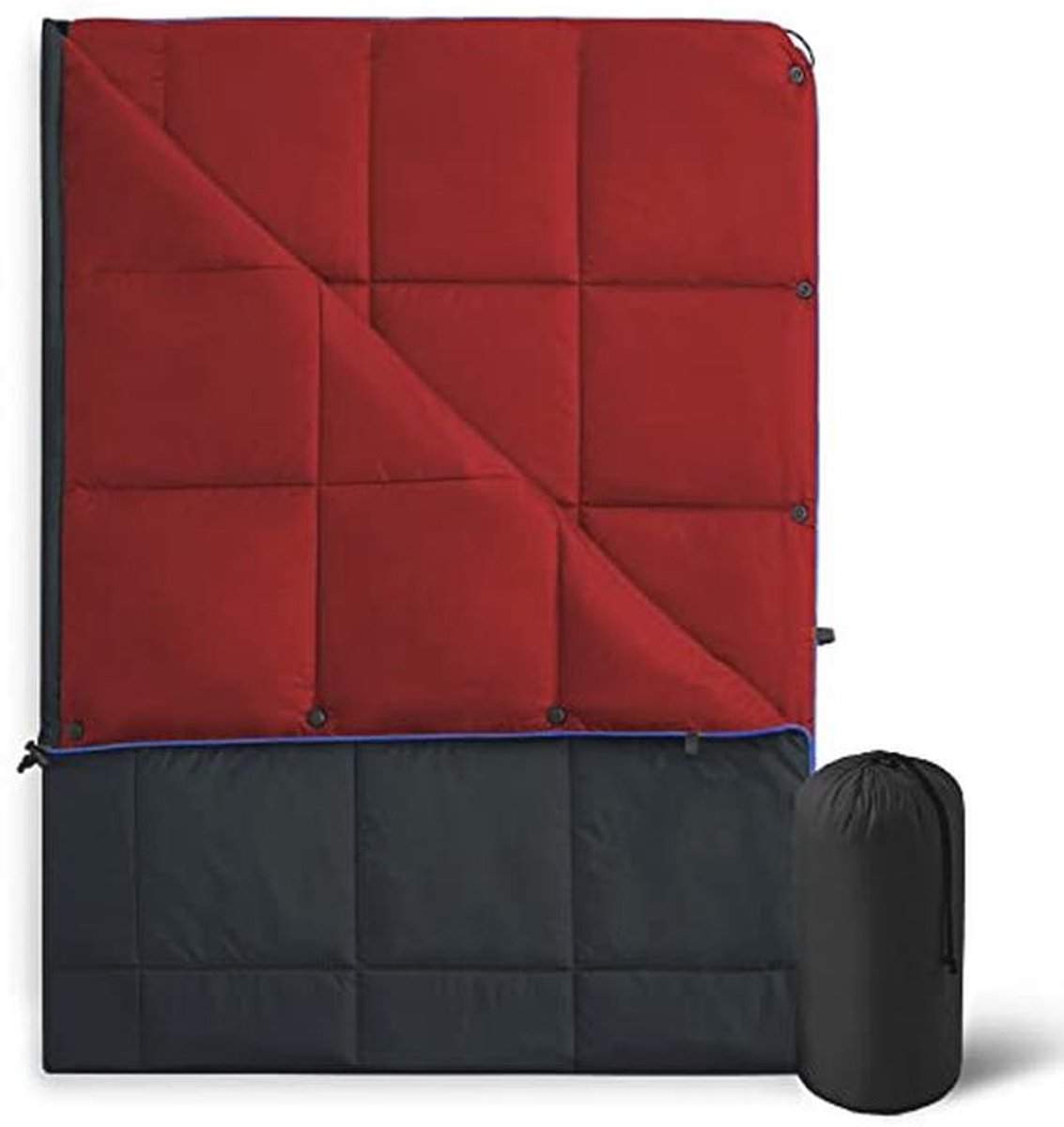 Buiten Vouw Campingdeken - Lichtgewicht Reisdeken voor Wandelen en Kamperen - Dubbelzijdig Waterdicht en Opvouwbaar - 180 x 132 cm