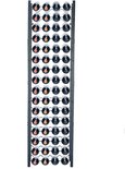 Zwart metalen wijnrek met 64 flessen, 45x20x160cm.